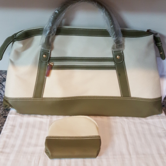 Estee lauder make up bag w tote small bag Green - Picture 1 of 6